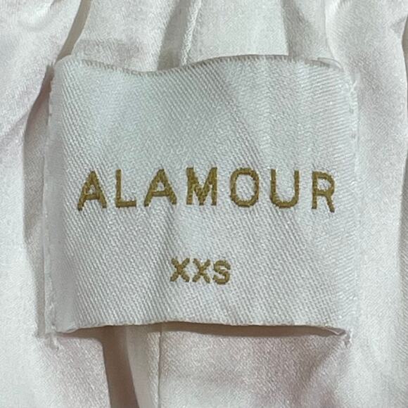 Alamour Satin Floral Wide Leg Pull On Pants XXS - Picture 4 of 5